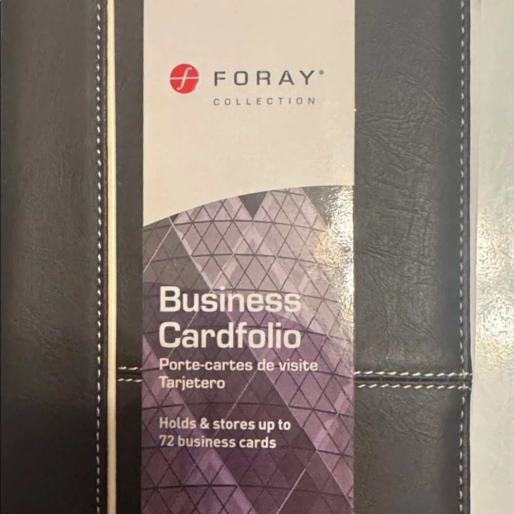 Foray Business Cardfolio Business Card Holder Brown
